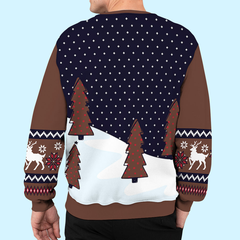 Dashing Through The Snow - Exclusive Personalized Custom All-Over-Print Unisex Sweatshirt for Pet Lovers