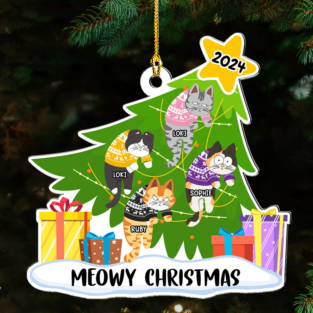 Dear Santa, Define Naughty - Exclusive Personalized Custom Acrylic Christmas Ornament
