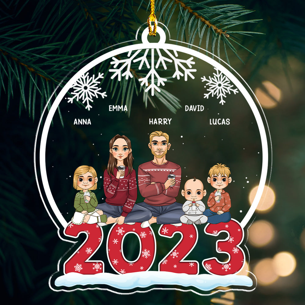 2023 Family - Personalized Custom Acrylic Christmas Ornament