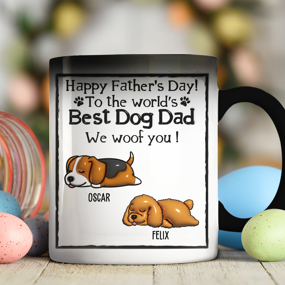 Best Dog Dad - Personalized 11oz/15oz Custom Color Changing Ceramic Coffee Mug