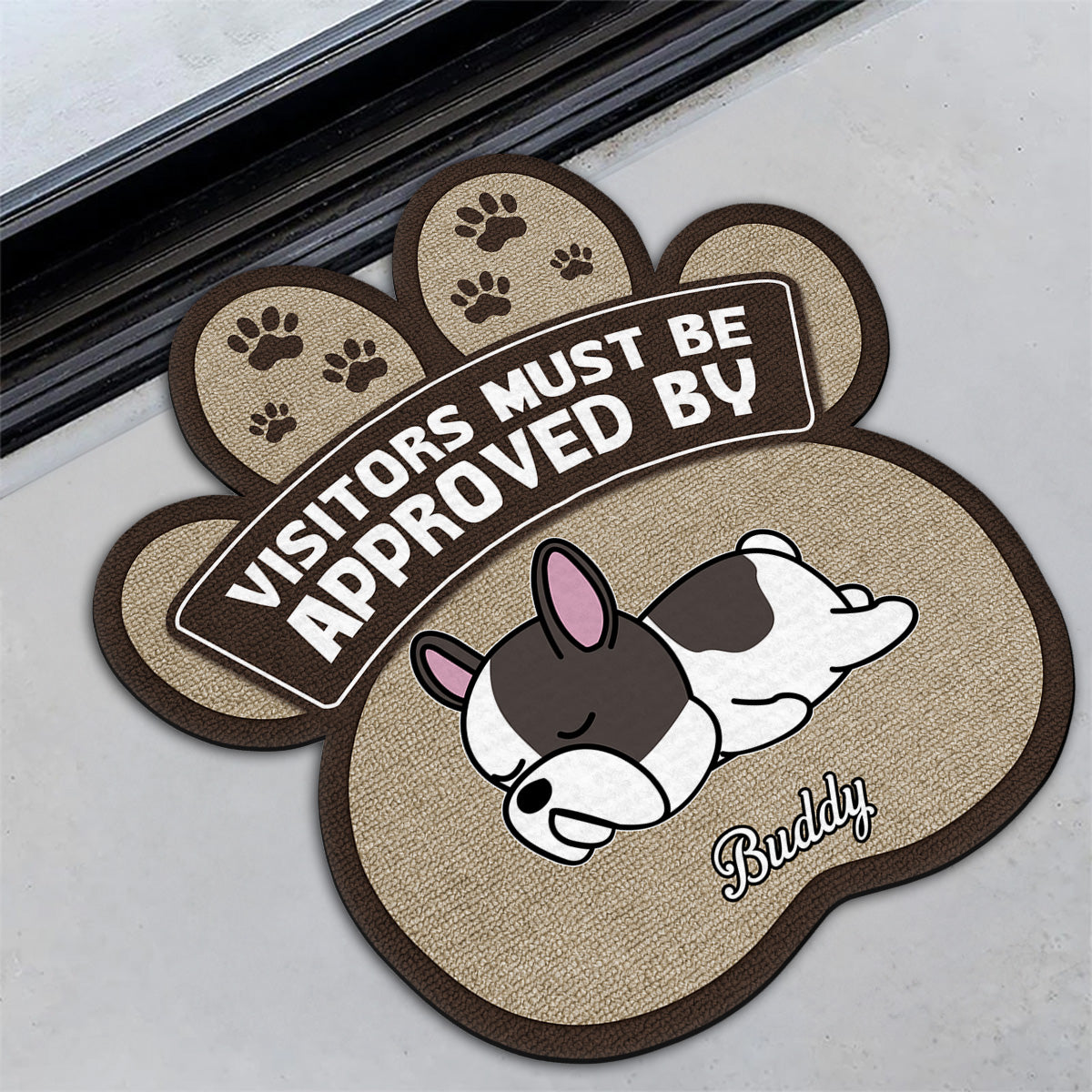 Must Be Approved - Customizable Personalized Dog Picture Doormat