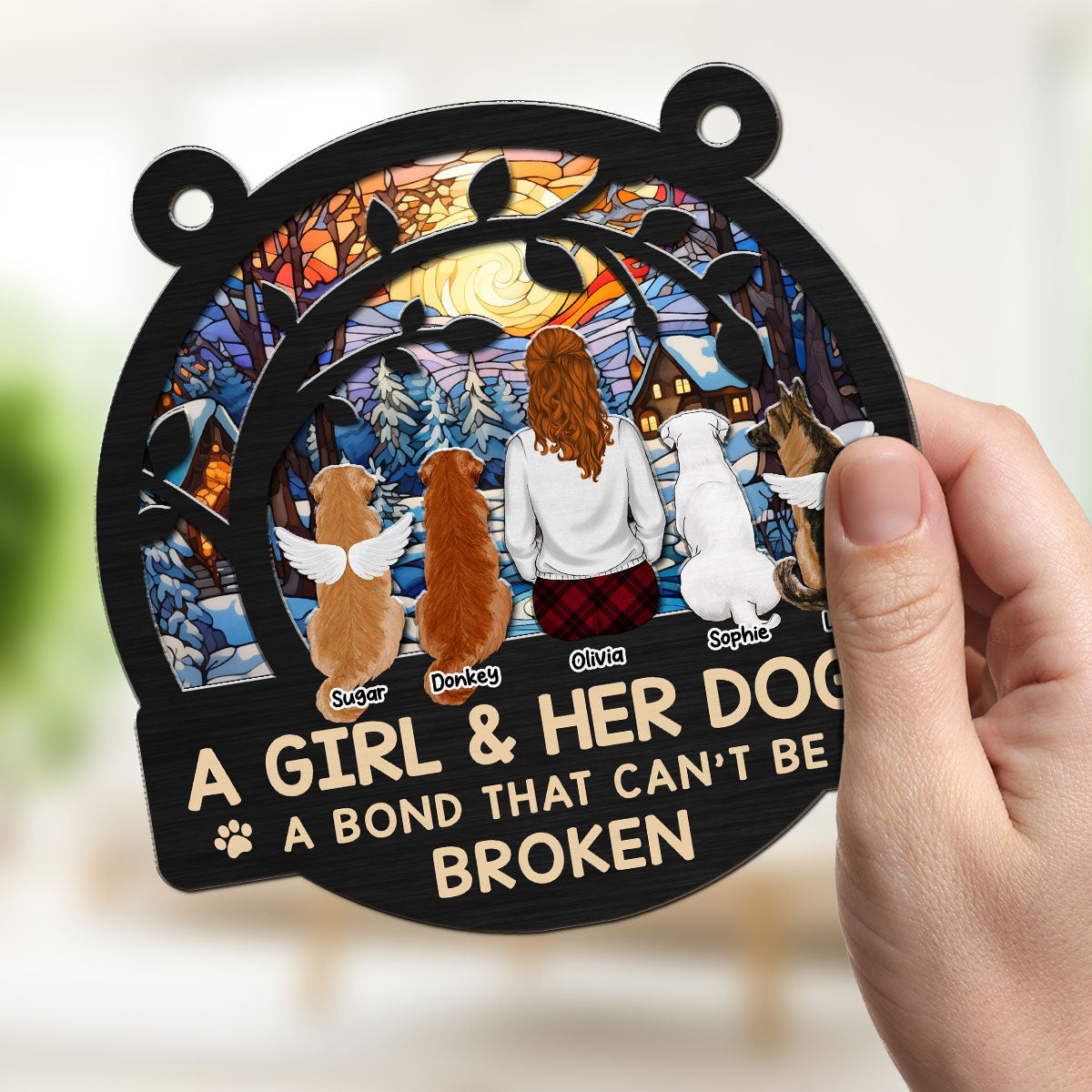 A Bond That Lasts Forever - Personalized Custom Suncatcher in 6 & 8 Inches