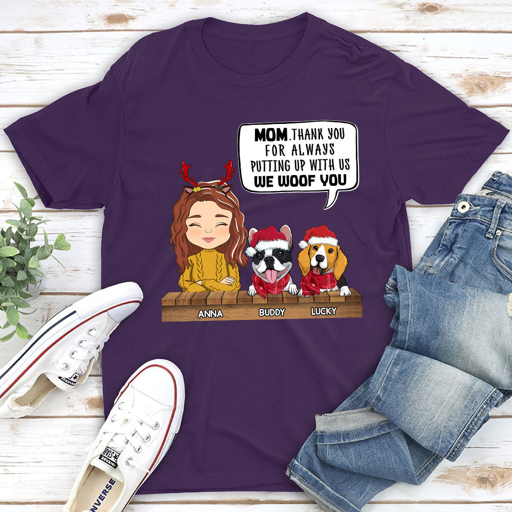 Putting Up With - Personalized Custom Unisex 5.3 oz T-shirt for Pet Lovers