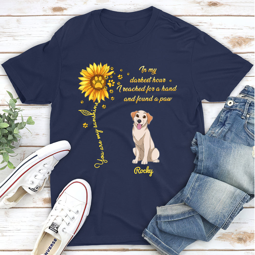 My Dog My Sunshine - Personalized Custom Unisex 5.3 oz T-shirt for Pet Lovers