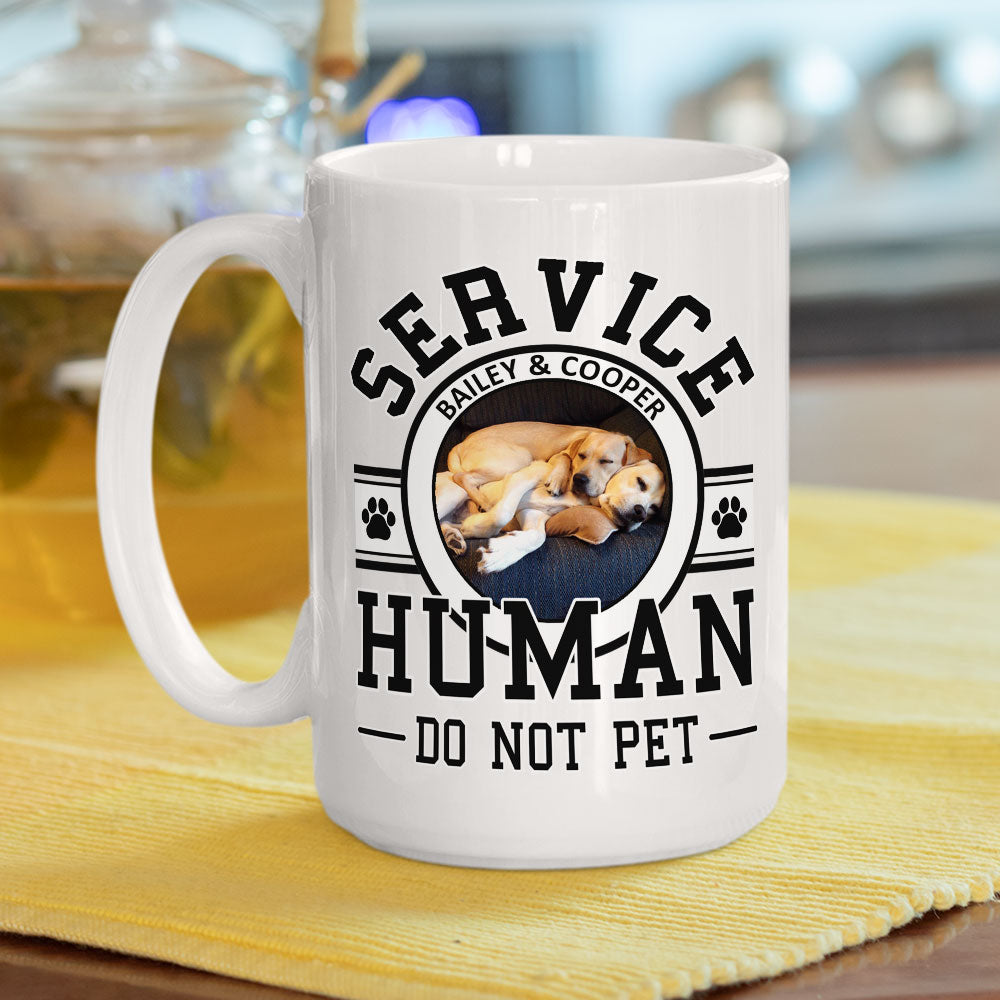 Personalized Custom Dogs Service Human Logo Coffee Mug - Ideal Gift for Pet Lovers