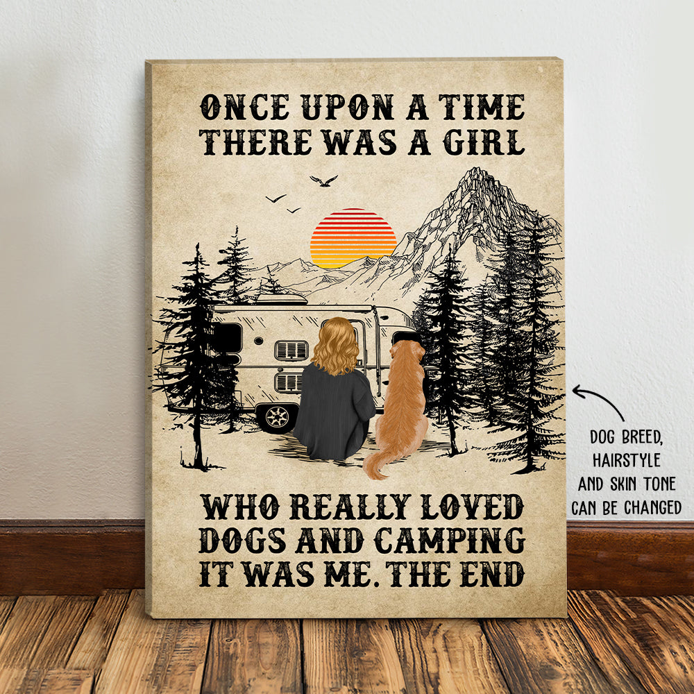 Personalized Custom Camping And Dog Canvas Print - Ideal Gift for Pet Lovers