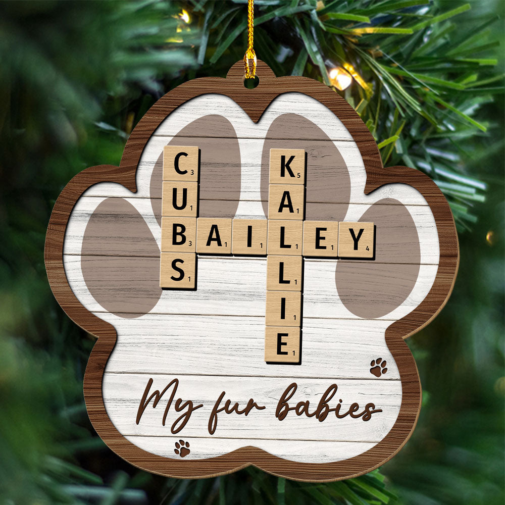 My Pet Is My Happy Place - Exquisite Personalized Custom Wood Christmas Ornament