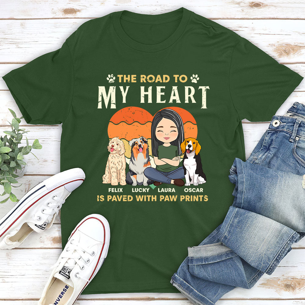 Paw Prints - Personalized Custom Unisex 5.3 oz T-shirt for Pet Lovers