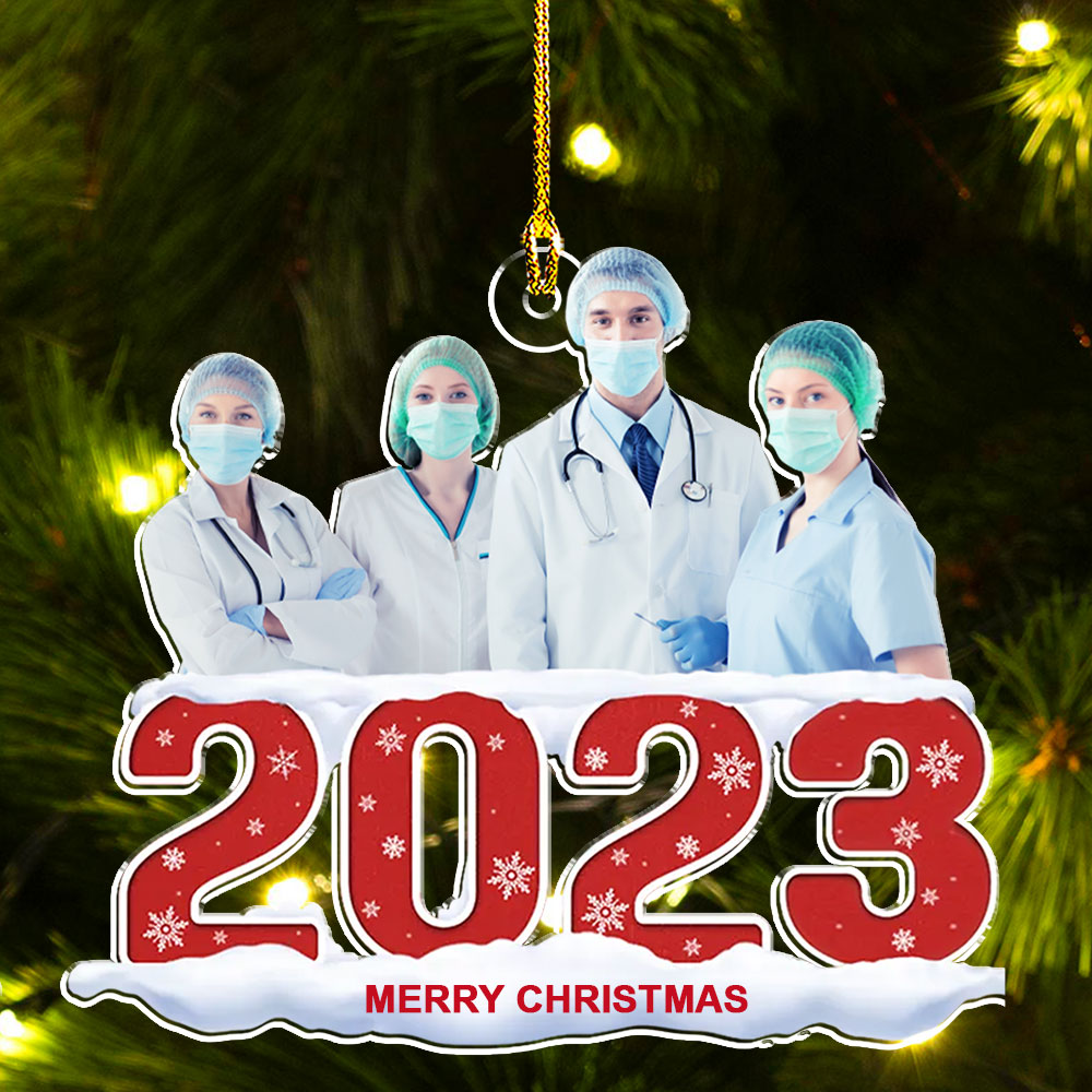 2023 Custom Personalized Photo Acrylic Ornament for Coworkers
