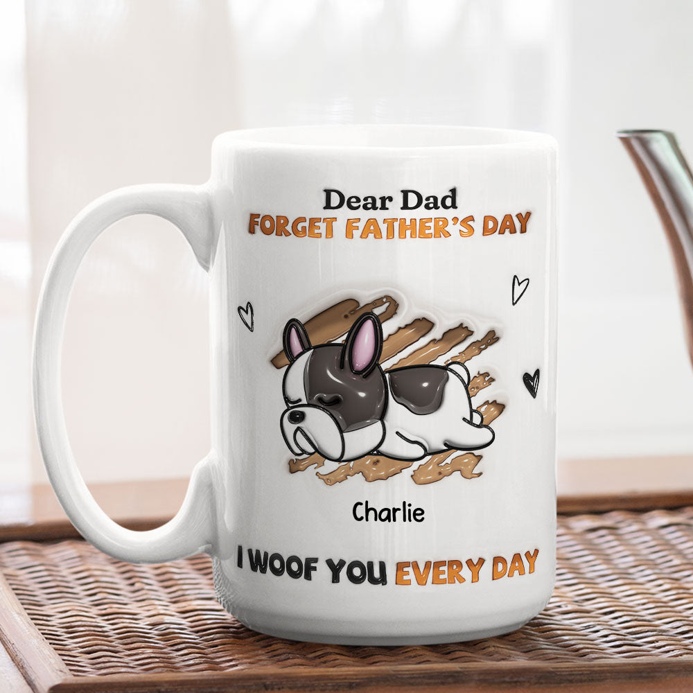 Daily We Woof You - Personalized Custom 3D Inflated Effect 11oz and 15oz Ceramic Mug