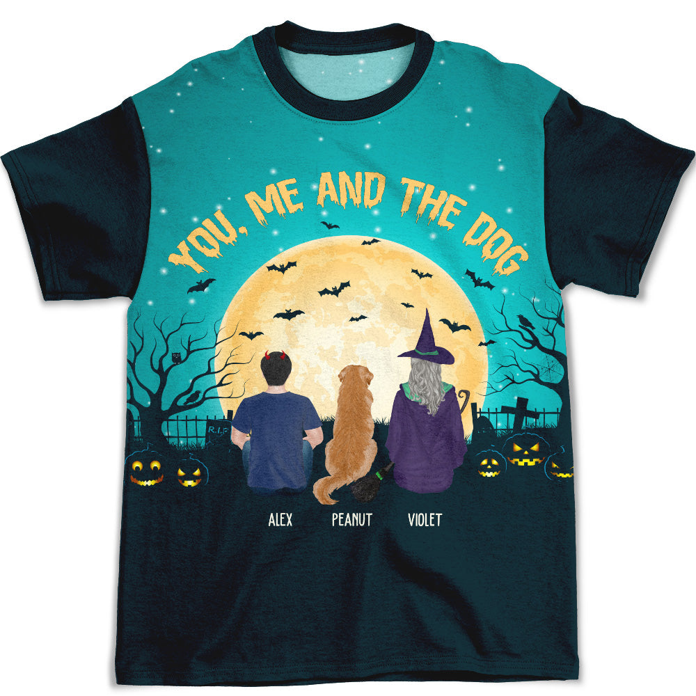 You, Me And The Dogs - Personalized Custom All-over-print Comfortable Polyester-Spandex T-shirt