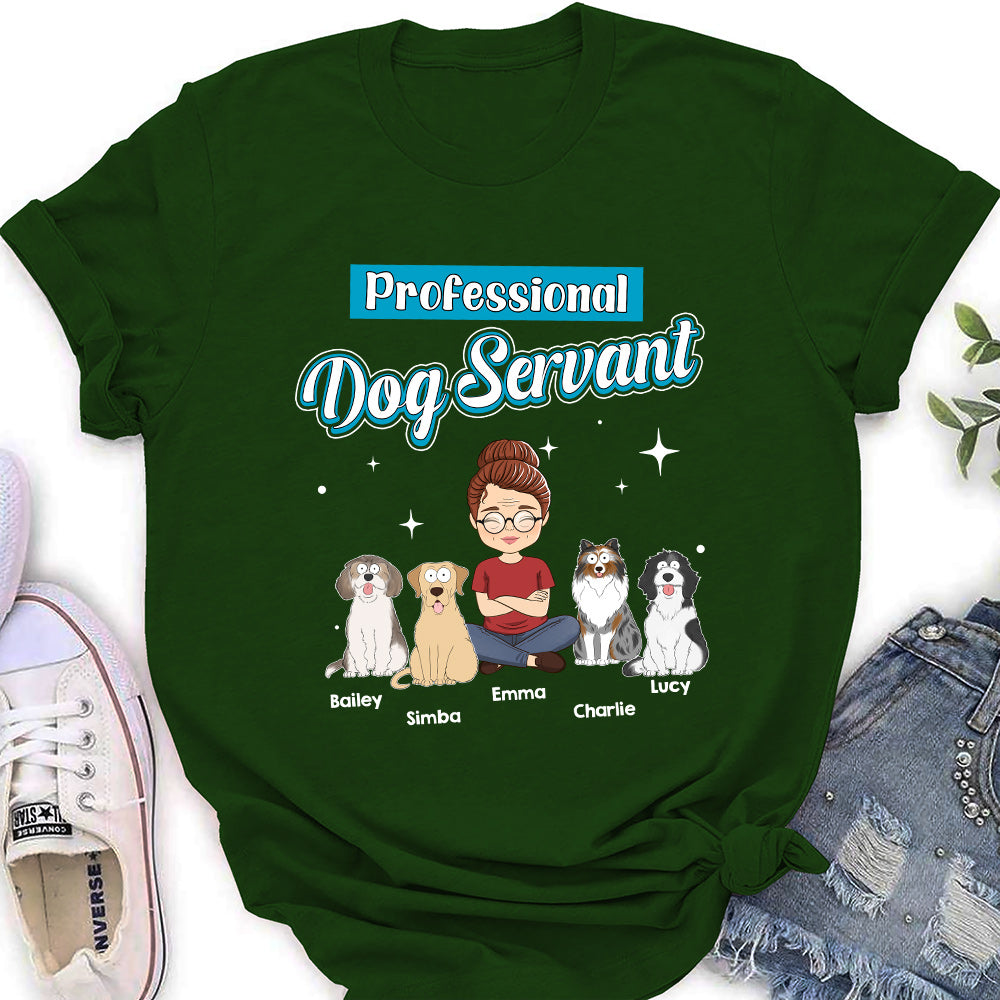 Dog Servant Funny - Customizable Personalized Women's T-shirt for Pet Lovers