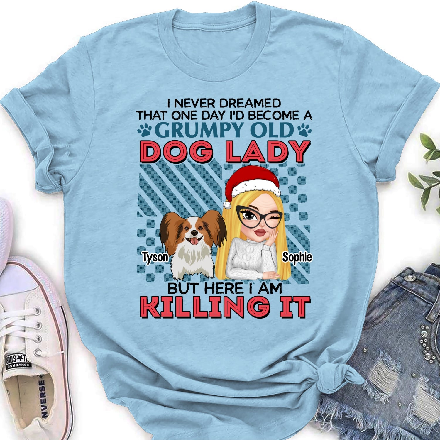 Grumpy Old Dog Lady - Exclusive Personalized Custom Women's T-shirt for Pet Lovers