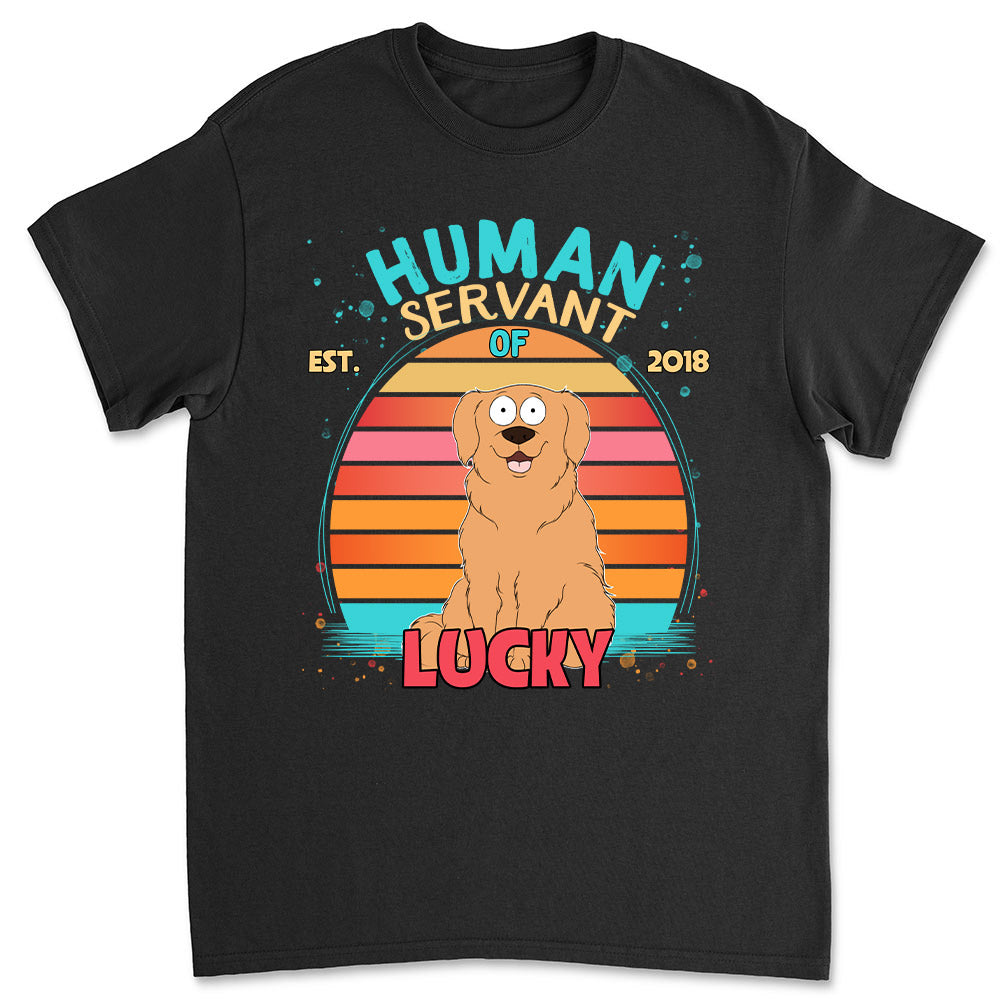 Funny Personalized Custom Unisex Dog Servant T-shirt - Ideal Gift for Pet Lovers