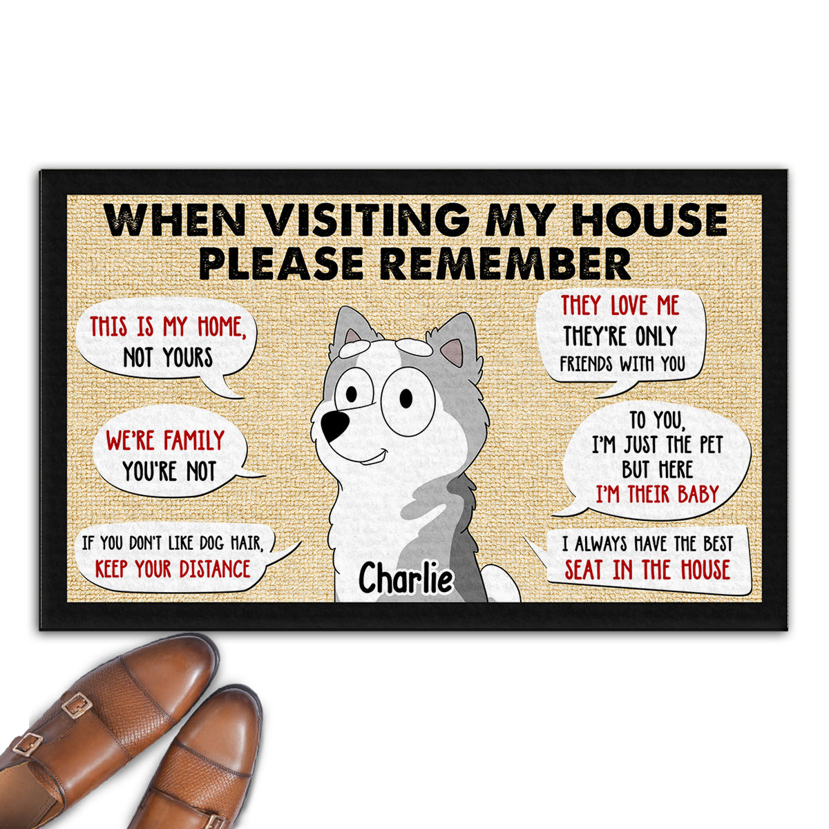 Personalized Custom Doormat - A Memorable Welcome for Pet Lovers When Visiting Your House