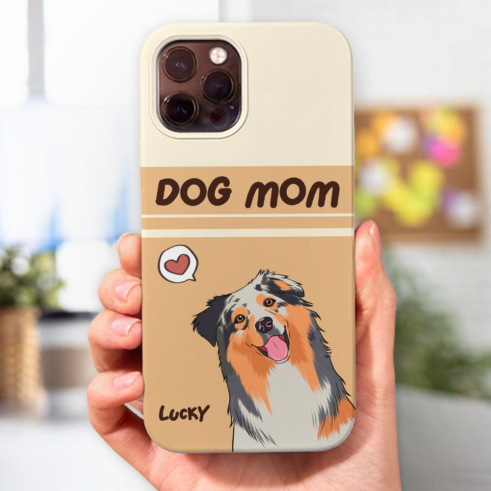 Dog Mom Heart - Exquisitely Personalized Custom Phone Case for Canine Lovers