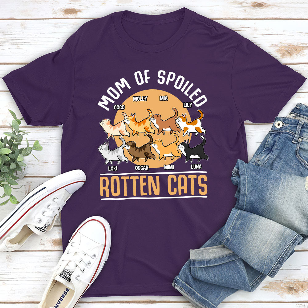 Spoiled Cats - Customizable Unisex 5.3 oz Personalized T-shirt for Pet Lovers