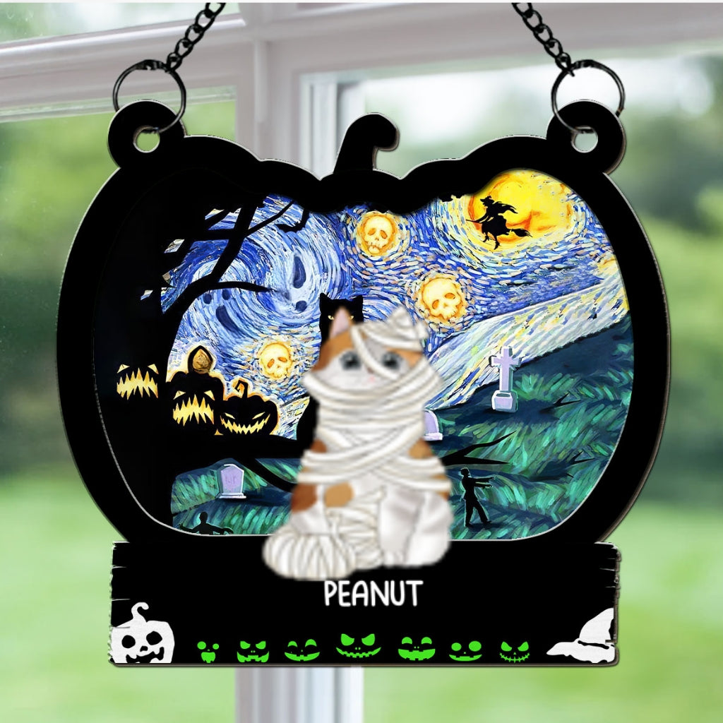 Cats Witch - Exquisitely Personalized Custom Acrylic Suncatcher for Home Decor