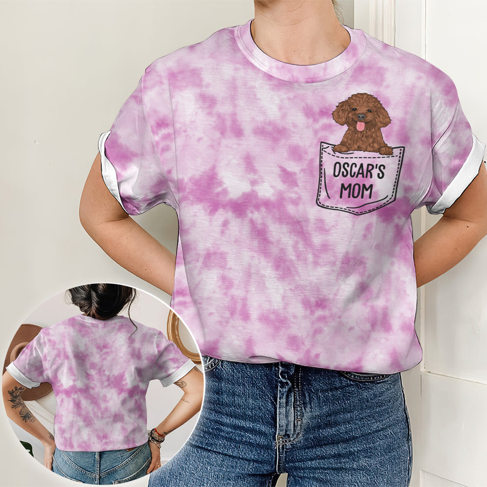 Customizable All-over-print Dog Mom/Dad Pocket T-shirt - Personalized & Stylish