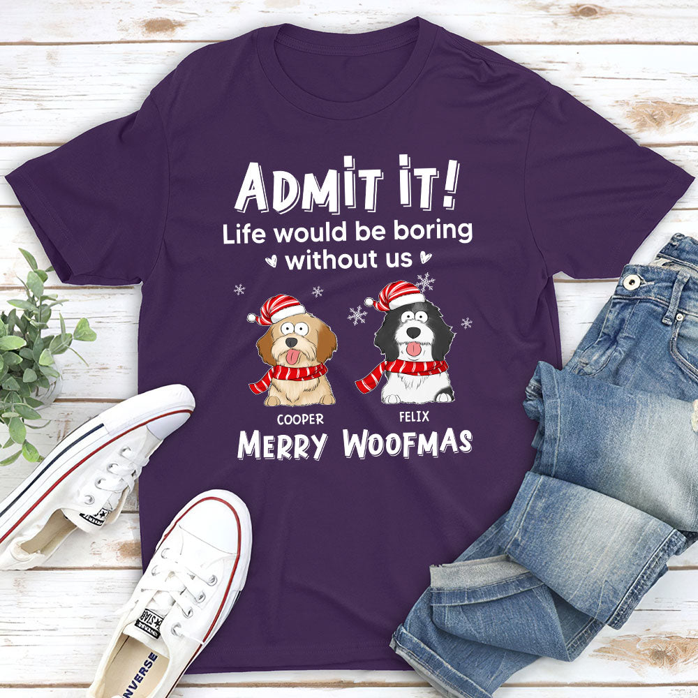 Funny Peeking Admit - Personalized Custom Unisex Cotton Blend T-shirt for Pet Lovers