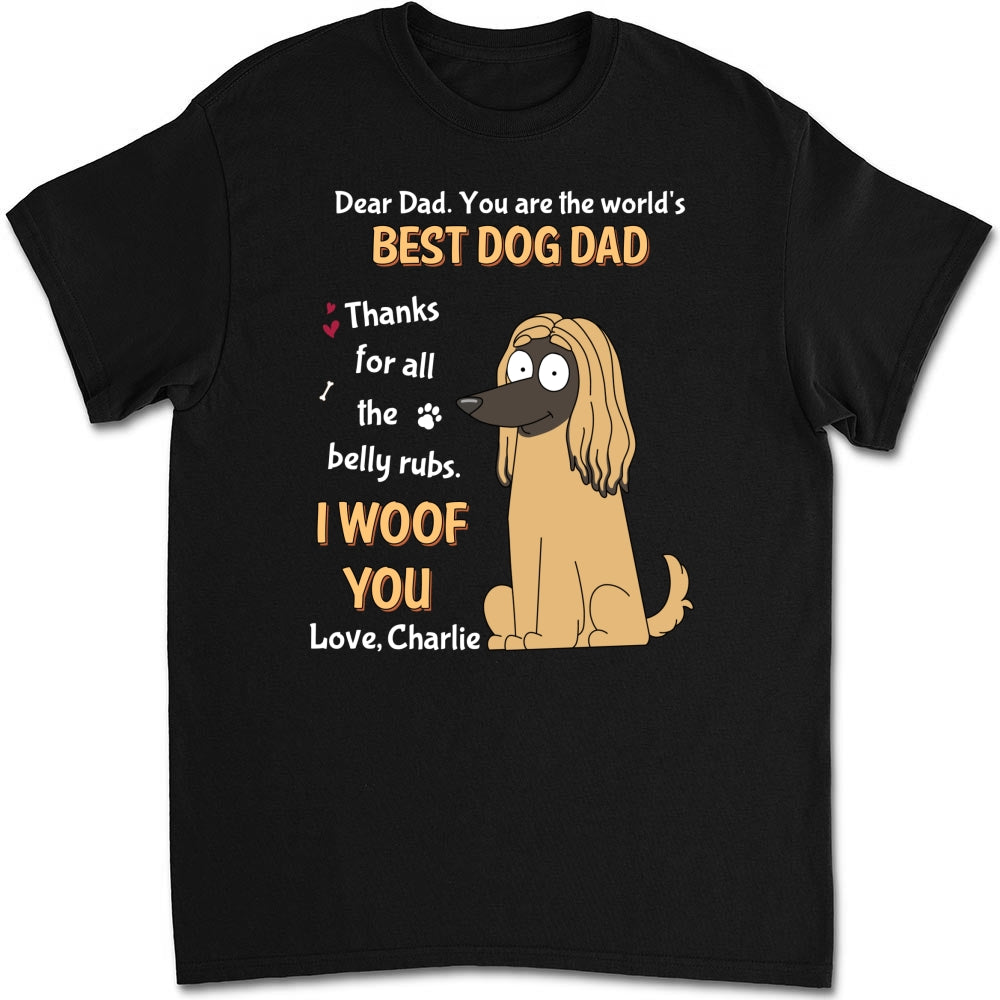 For All The Belly Rubs - Personalized Custom Unisex 5.3 oz T-Shirt for Pet Lovers