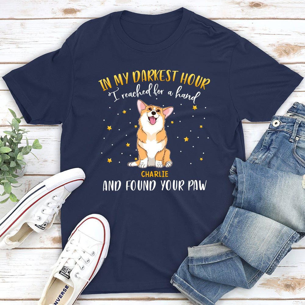 Reach For A Paw - Personalized Custom Unisex 5.3 oz T-shirt for Pet Lovers