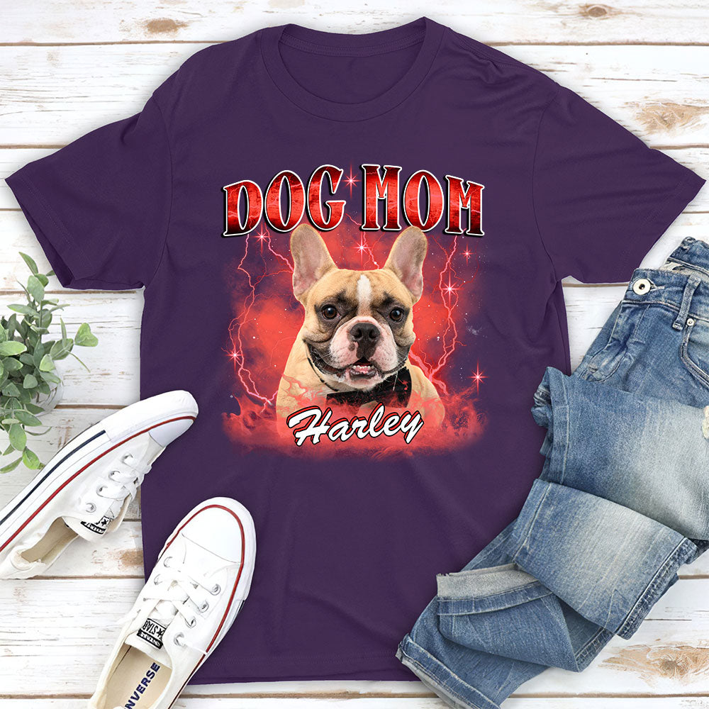 Dog Mom Dad Vintage Personalized Custom Unisex Cotton Blend T-shirt - Ideal Gift for Pet Lovers