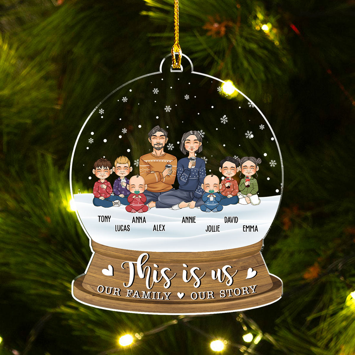This Is Us - Unique Personalized Custom Acrylic Christmas Ornament