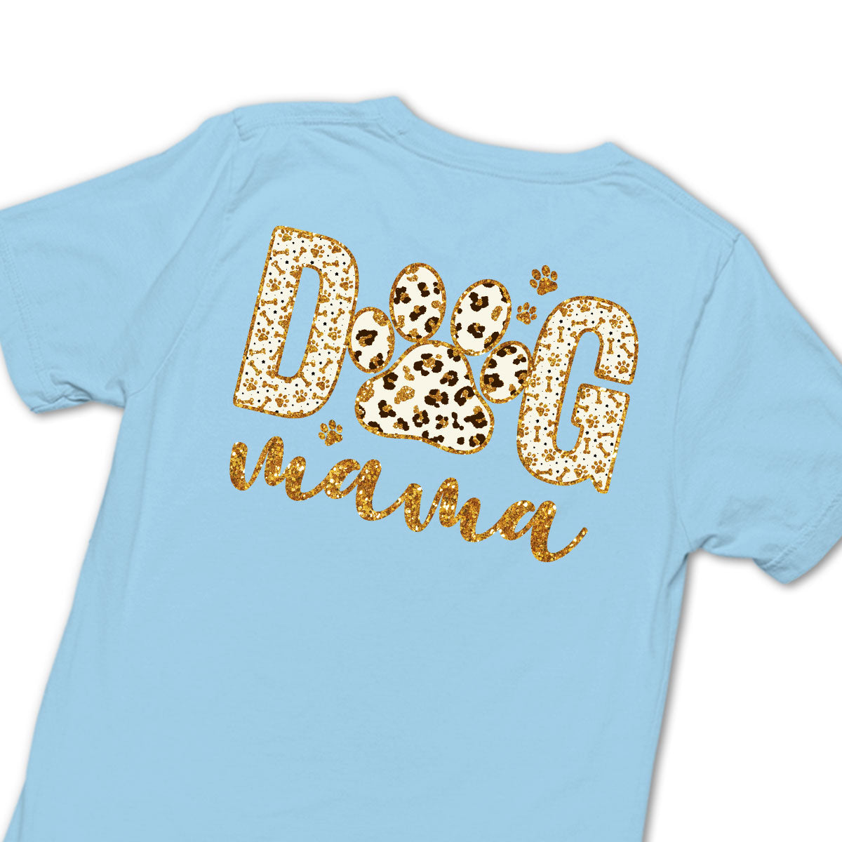 Dog Mama - Customizable Personalized Back and Front Printed Unisex 5.3 oz T-Shirt