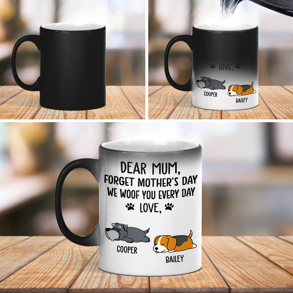 Woof You Dad - Personalized 11oz/15oz Custom Color Changing Ceramic Mug for Pet Lovers