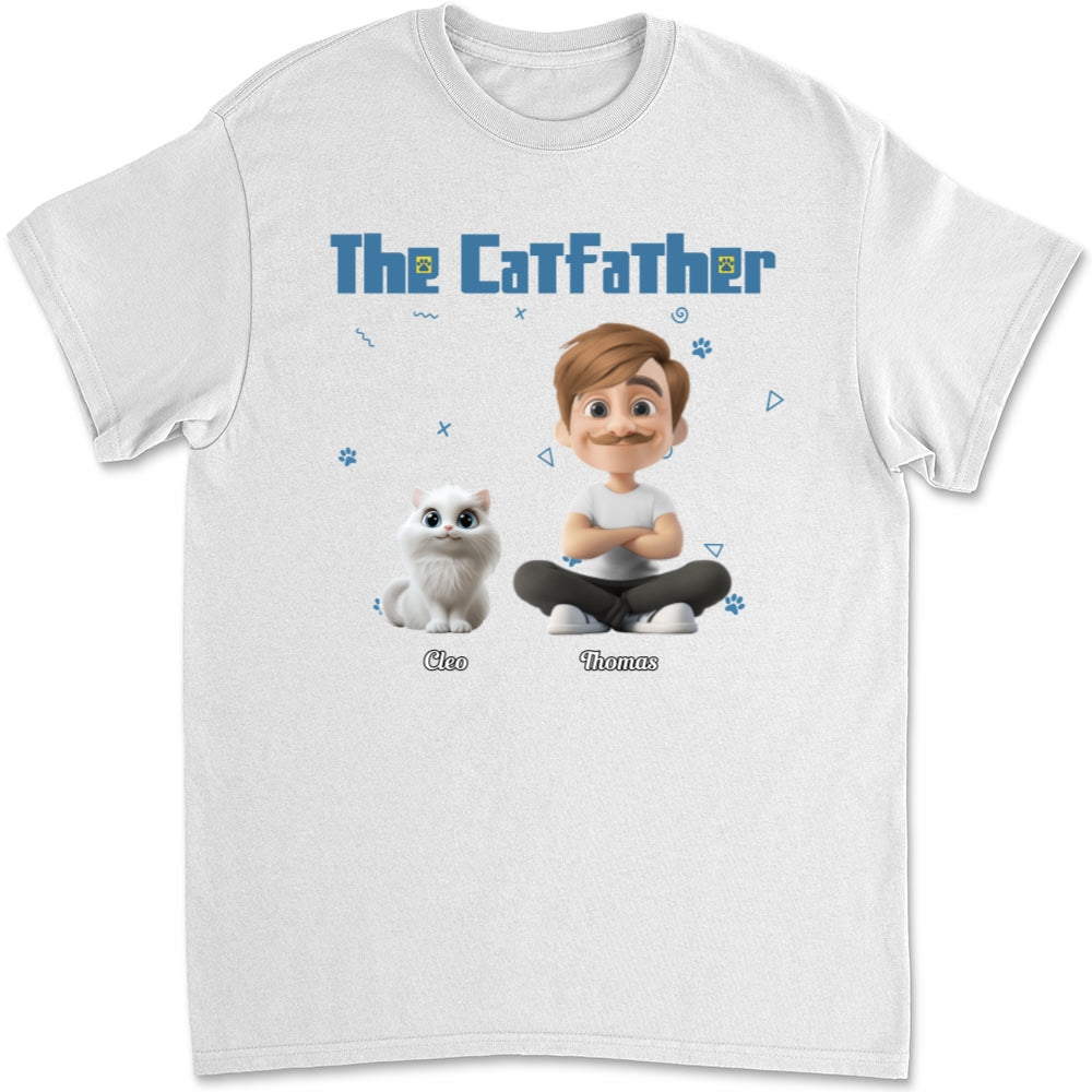 I Am The Catfather - Personalized Custom Unisex 5.3 oz T-Shirt for Pet Lovers