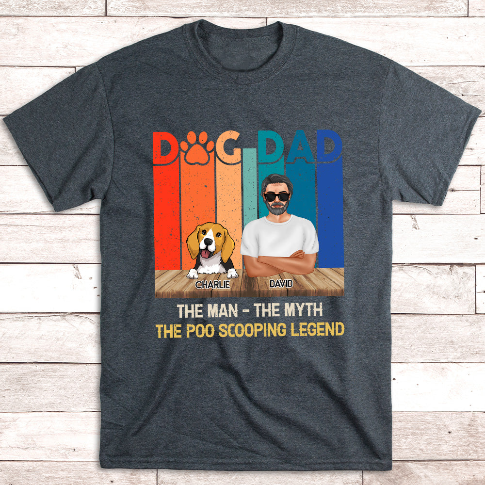 Unique Personalized Custom Unisex Dog Dad Man T-shirt