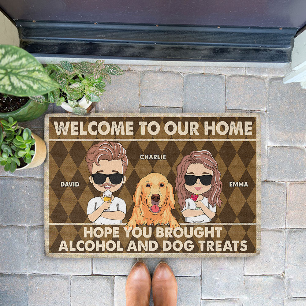 Hope You Brought - Personalized Custom Cat Picture Doormat in 24' x 16' and 30' x 18' Sizes
