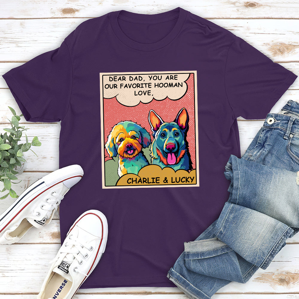 My Favorite Hooman - Customizable Unisex Personalized T-shirt for Pet Lovers