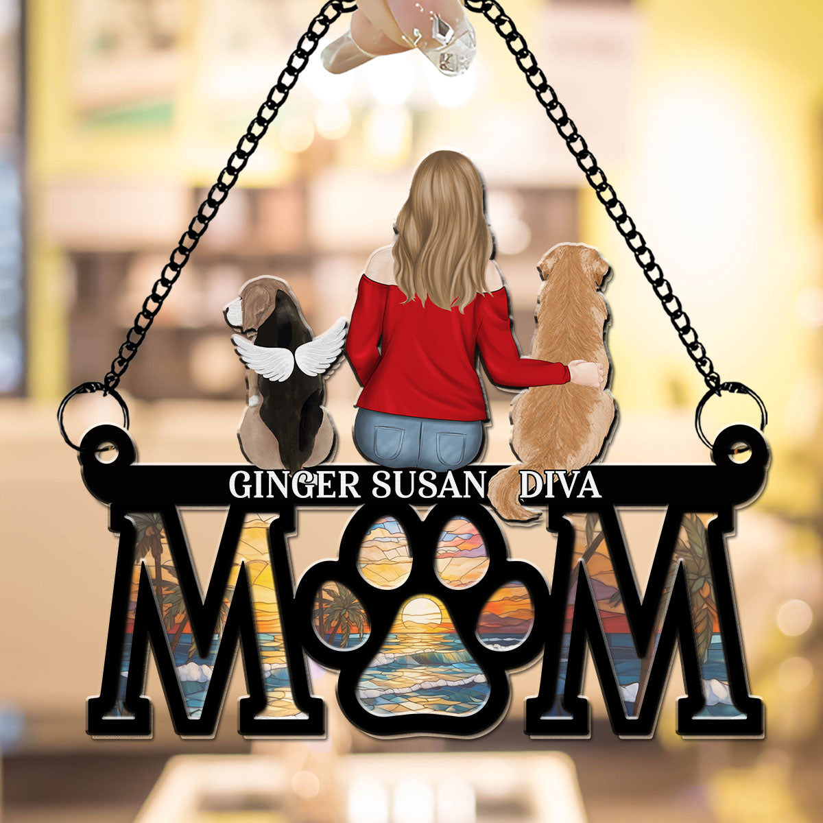 I Am Here For You - Personalized Custom Wooden Acrylic Suncatcher in 6-inch and 8-inch Sizes