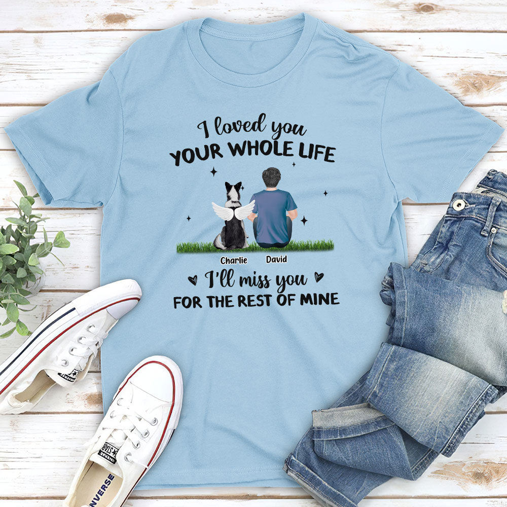 The Rest Of Mine - Personalized Custom Premium Men's 4.2 oz Memorial T-shirt for Pet Lovers