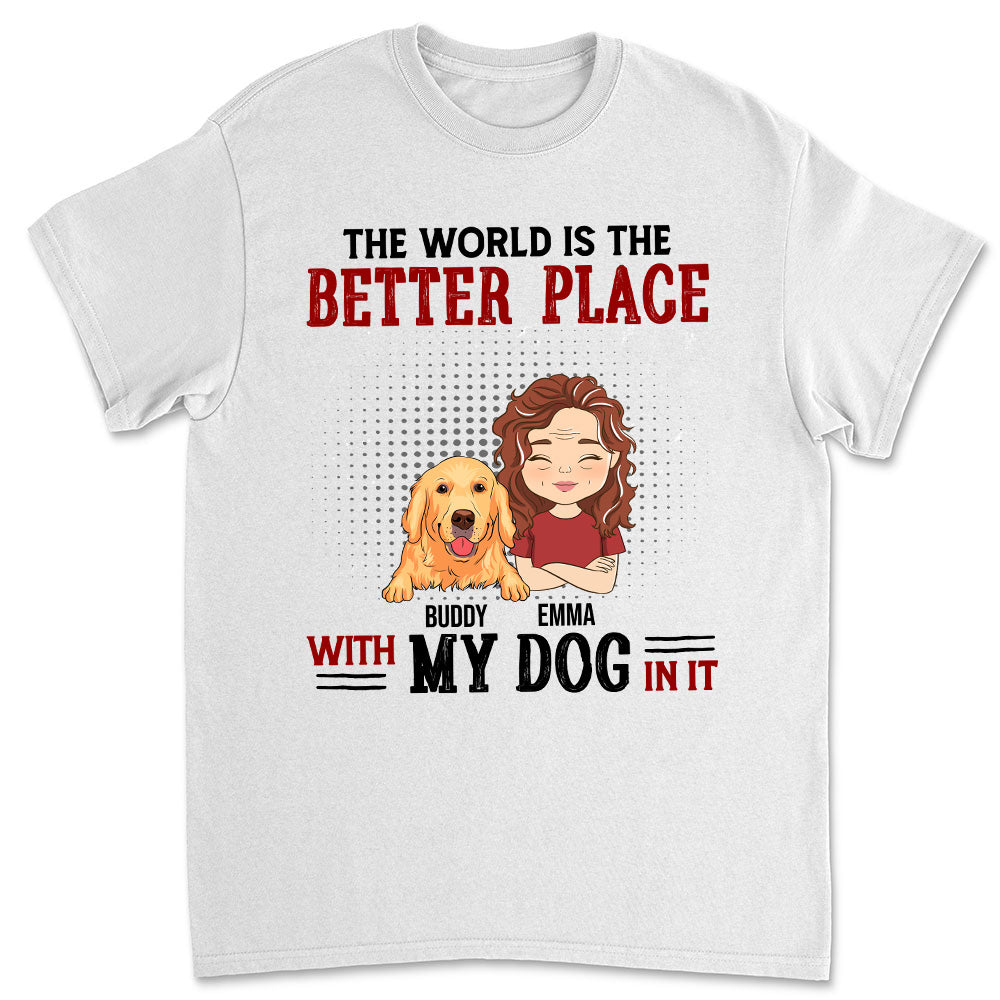 With My Dog - Personalized Custom Unisex 5.3 oz T-shirt for Pet Lovers