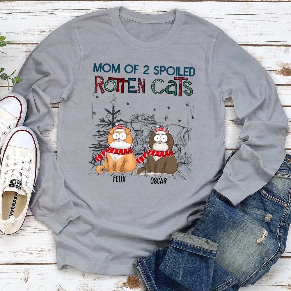 Dad Of A Spoiled Rotten Dog - Personalized Custom Unisex 6.0 oz Long Sleeve T-shirt