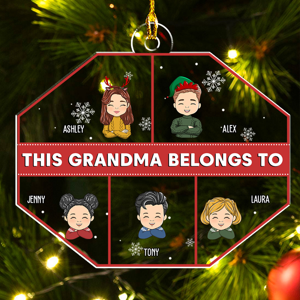 Nana - Exquisite Personalized Custom Acrylic Christmas Ornament
