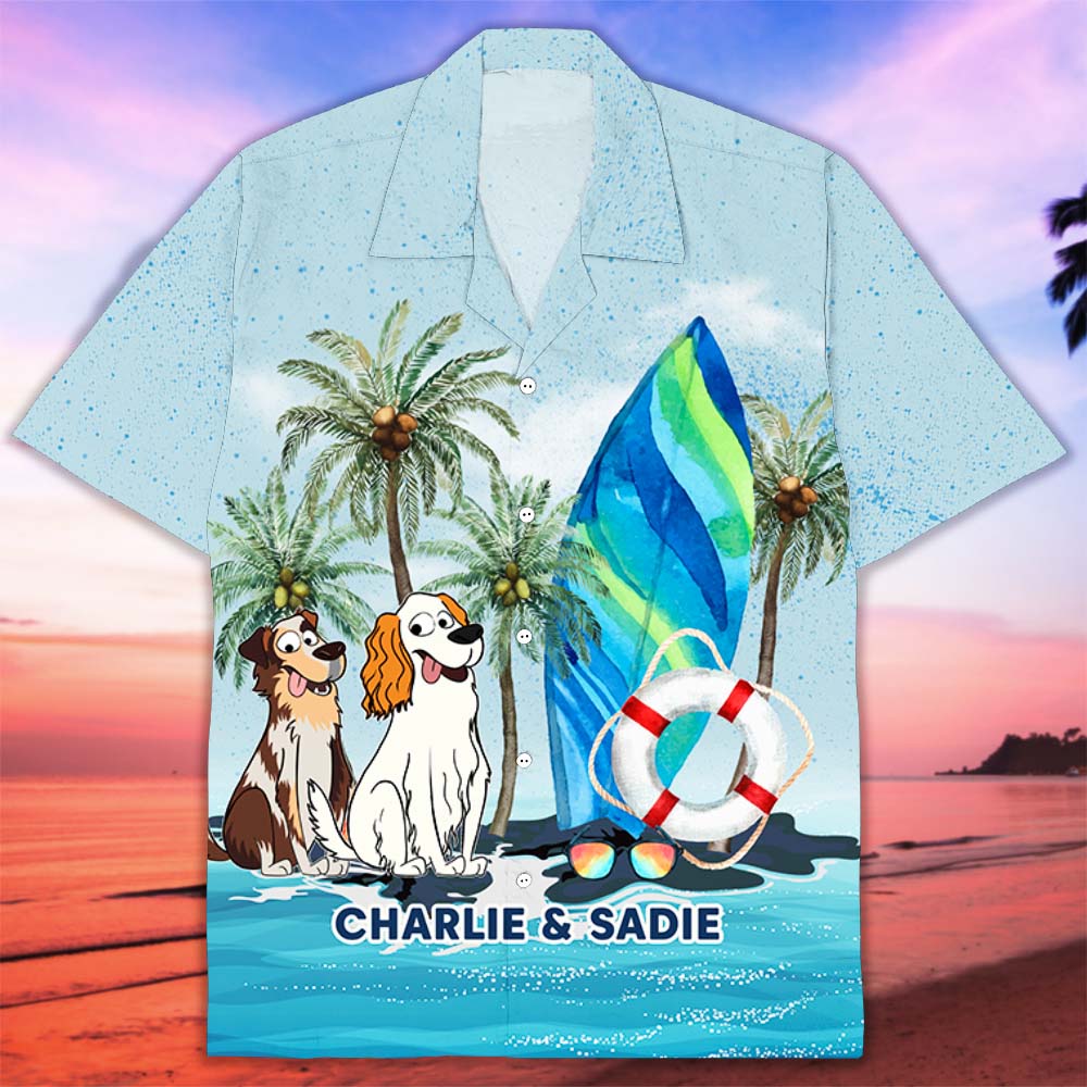 Unique Personalized Custom Dog Tropical Summer Hawaiian Shirt for Pet Lovers