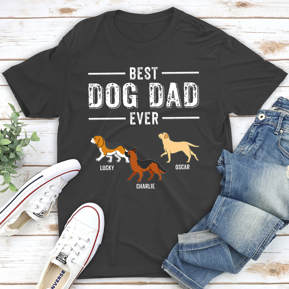 The Best Dad - Personalized Custom Unisex Heavy Cotton T-shirt with Copyrighted Artwork