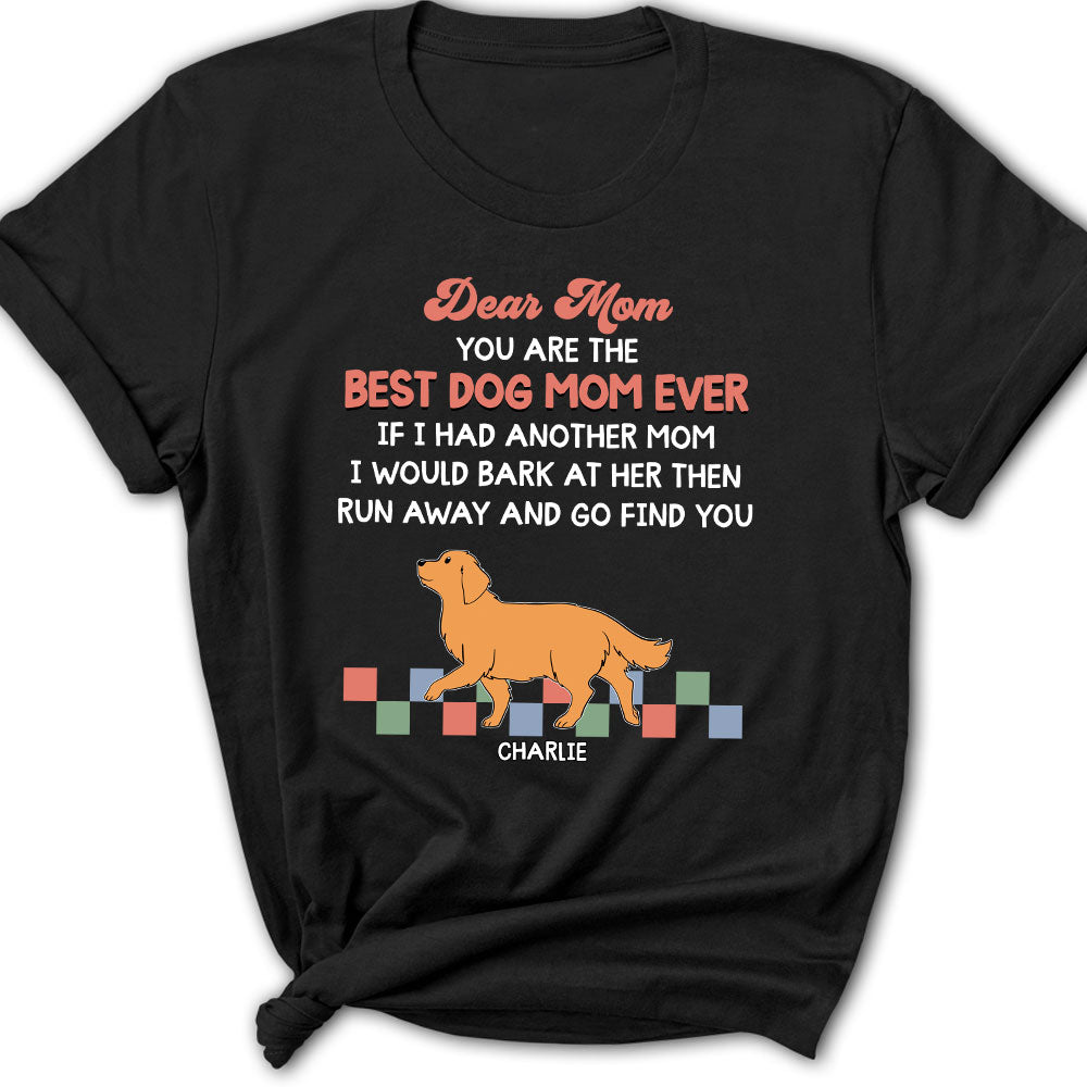 Retro Dog Mom - Stylish Personalized Custom Women's T-shirt for Pet Lovers