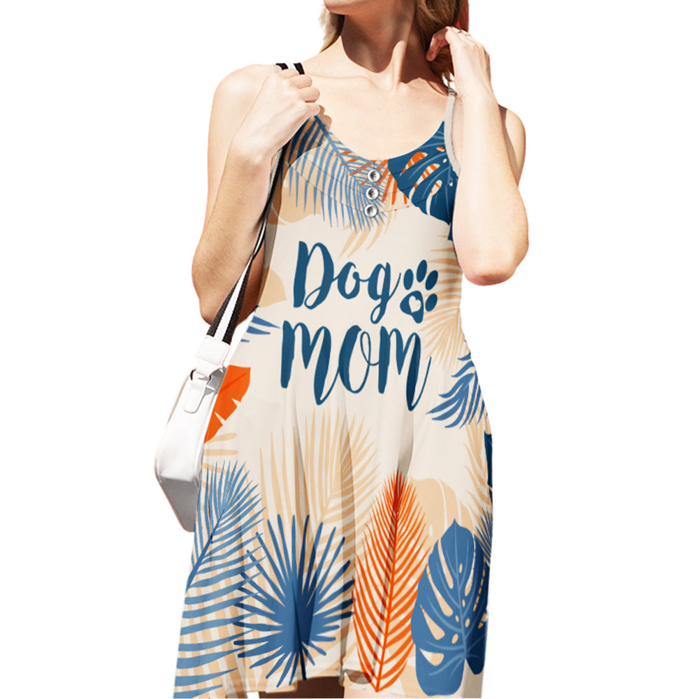 Stylish Dog Mom Adjustable Strap Dress - Perfect Gift for Pet Lovers