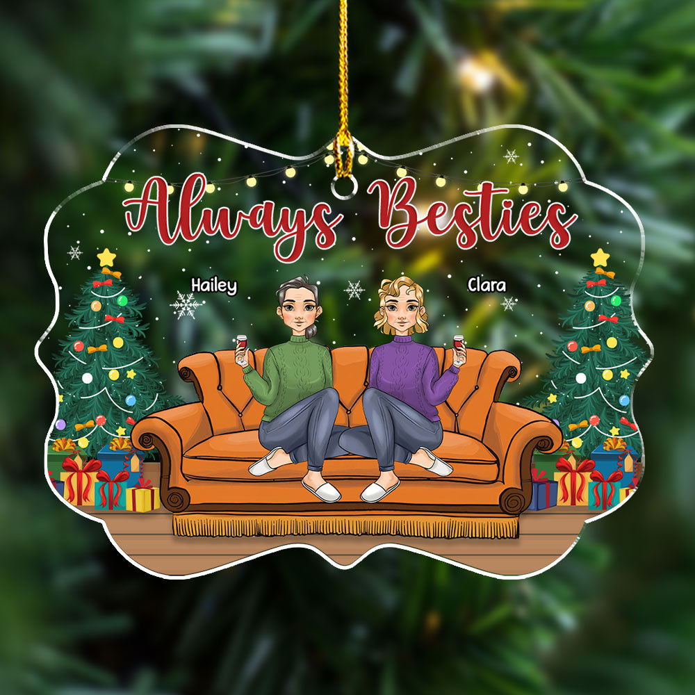 Always Sisters - Exquisite Personalized Custom Acrylic Christmas Ornament