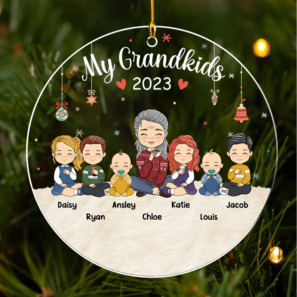 All My Grandkids - Customizable Personalized Acrylic Christmas Ornament