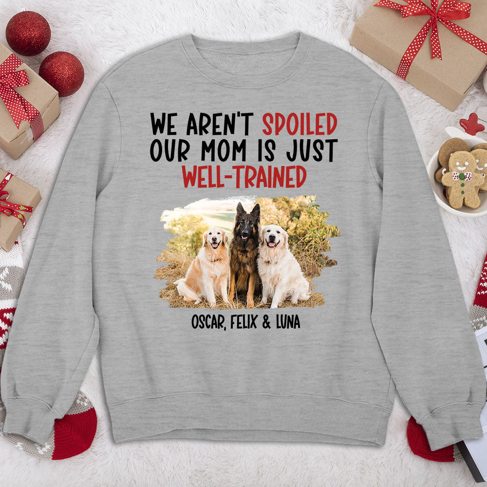 Well Trained Mom - Customizable Personalized Unisex 8.0 oz Sweatshirt for Pet Lovers
