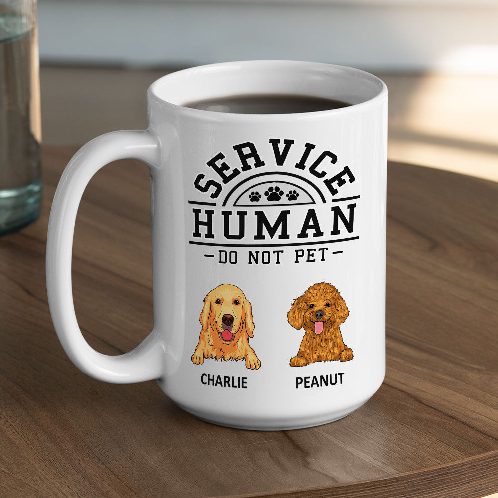 Personalized Custom Dogs Service Human Logo Coffee Mug - Ideal Gift for Pet Lovers