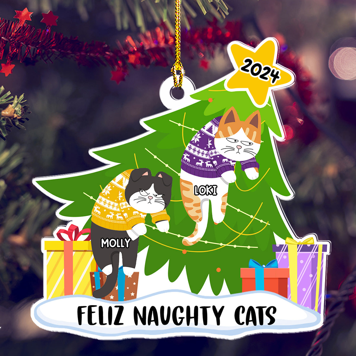 Dear Santa, Define Naughty - Exclusive Personalized Custom Acrylic Christmas Ornament
