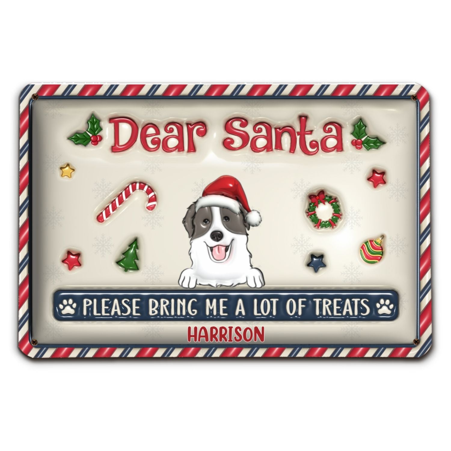 Personalized Custom 3D Inflated Effect Metal Sign - Bring a Lot of Treats for Your Home or Office