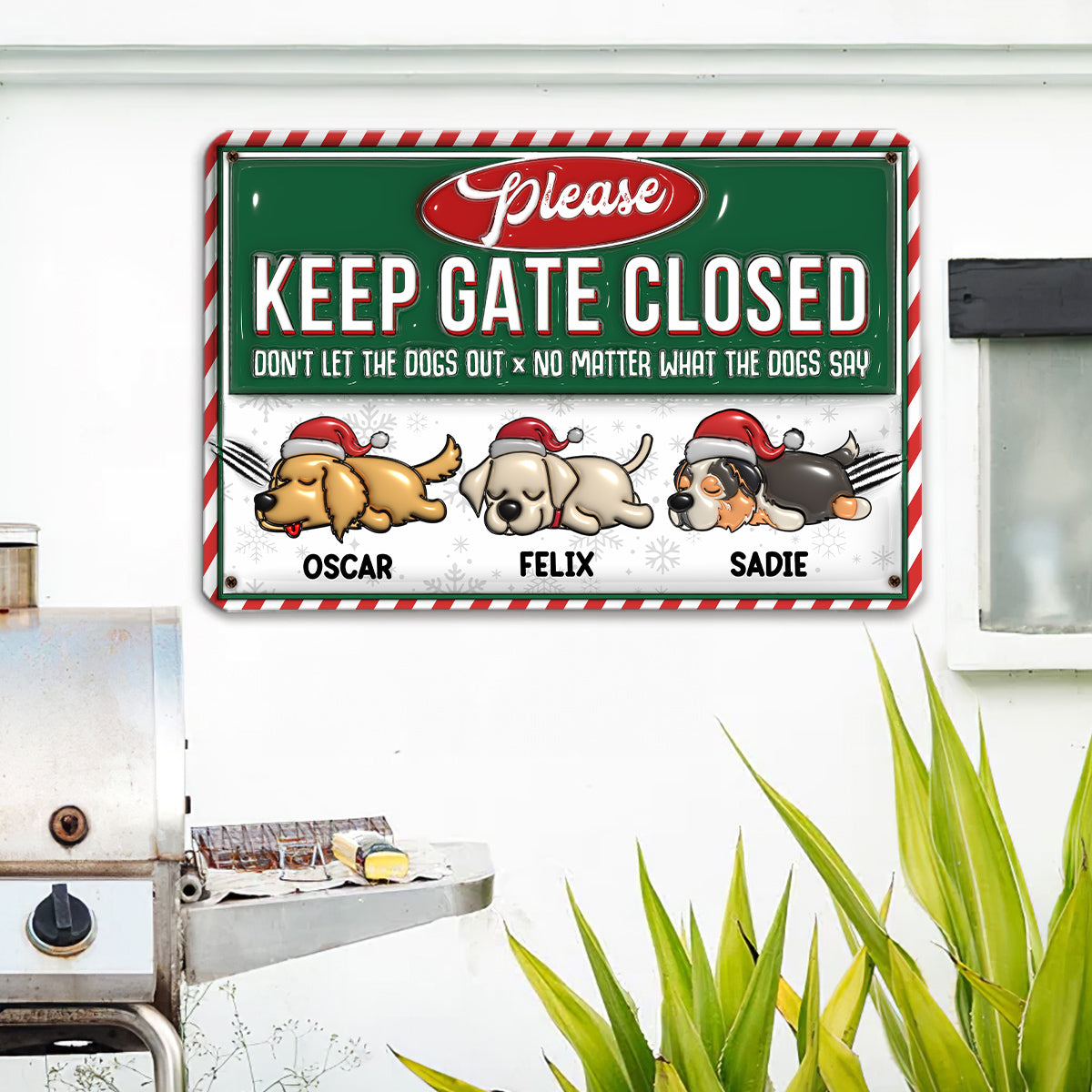 Exclusive Personalized Custom 3D Inflated Effect Metal Sign for No Matter What Christmas